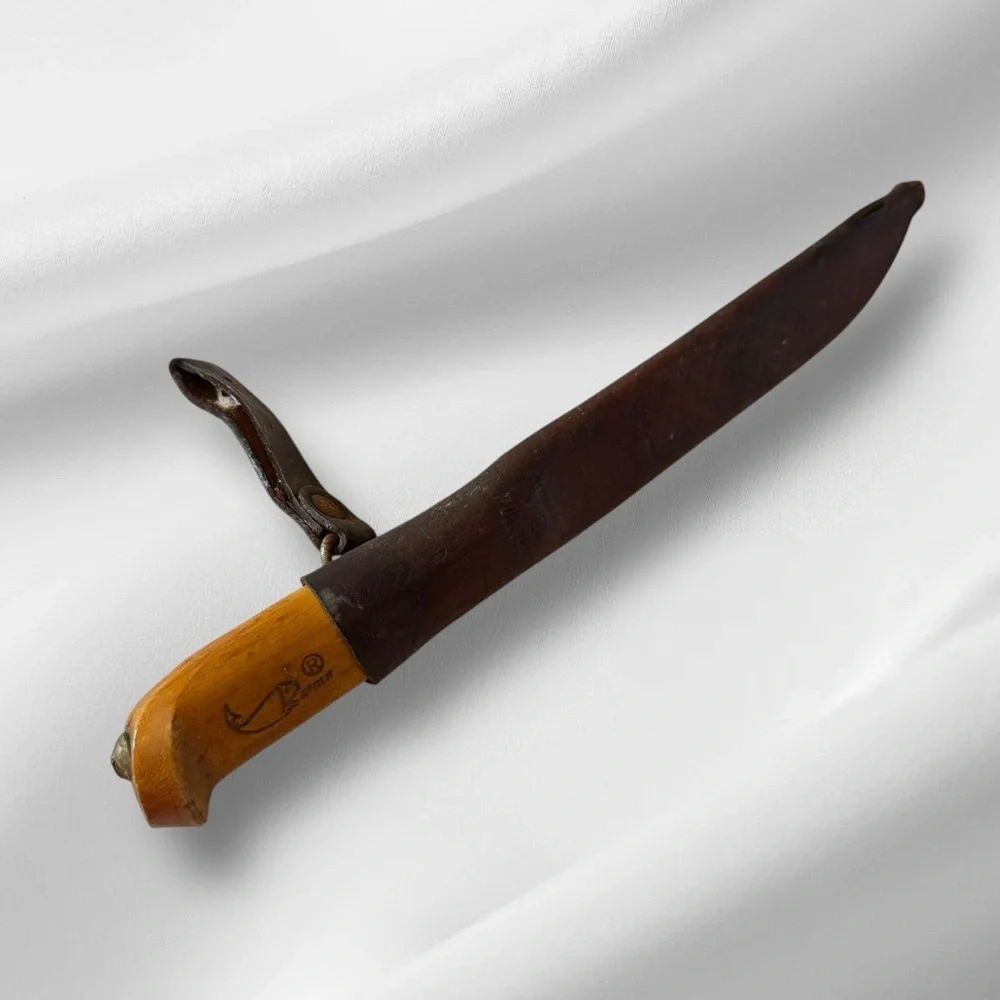 Vintage‎ Marttiini Rovaniemi Finland Knife Fish Fillet Rapala Leather Case